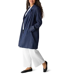 Eileen Fisher Women's Notch Collar Denim Coat, Regular & Plus