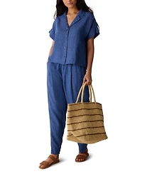 Eileen Fisher Women's Notch Collar Shirt, Regular & Plus