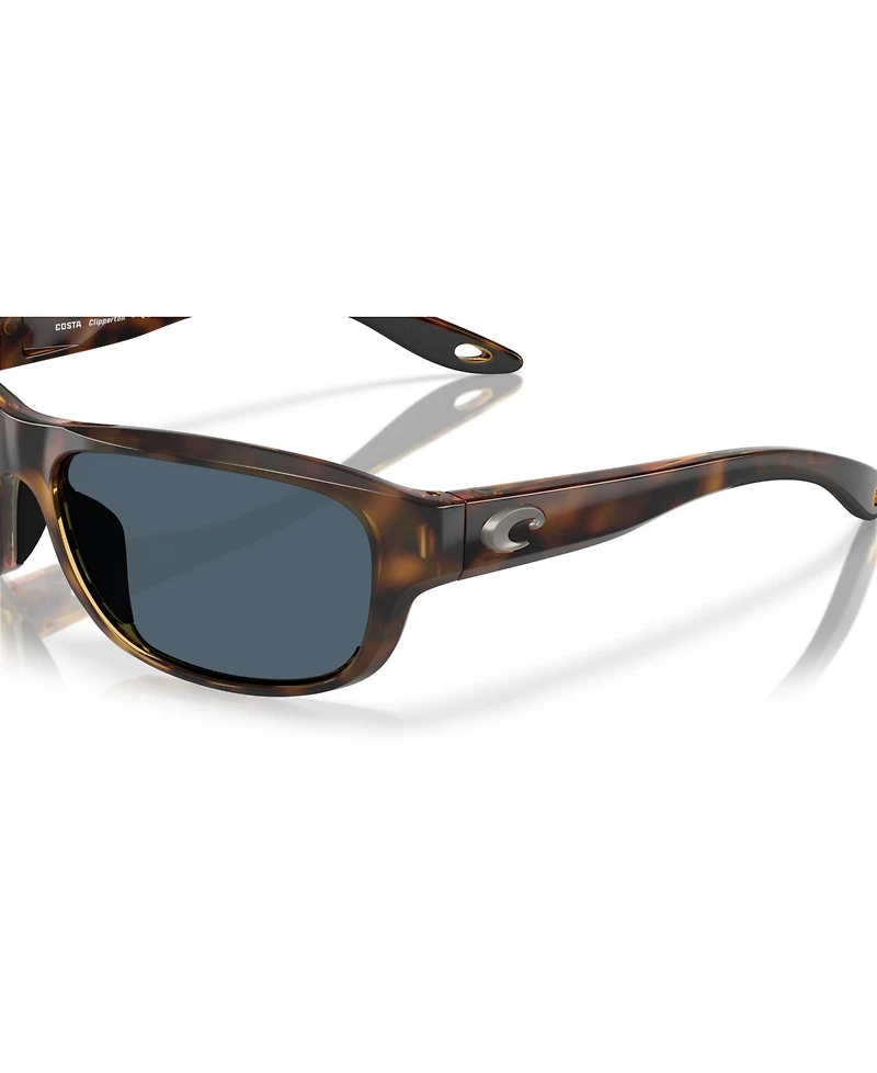 Costa Del Mar Unisex Rectangle Clipperton Polarized Sunglasses, 6S9119