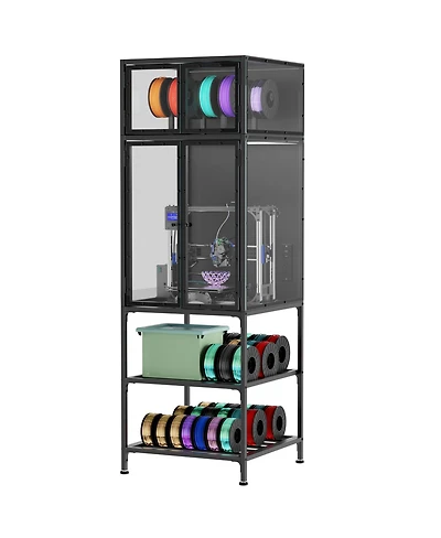 Streamdale Furniture 3D Printer Cabinet with Filament Storage Rack & Noise-Reducing Design