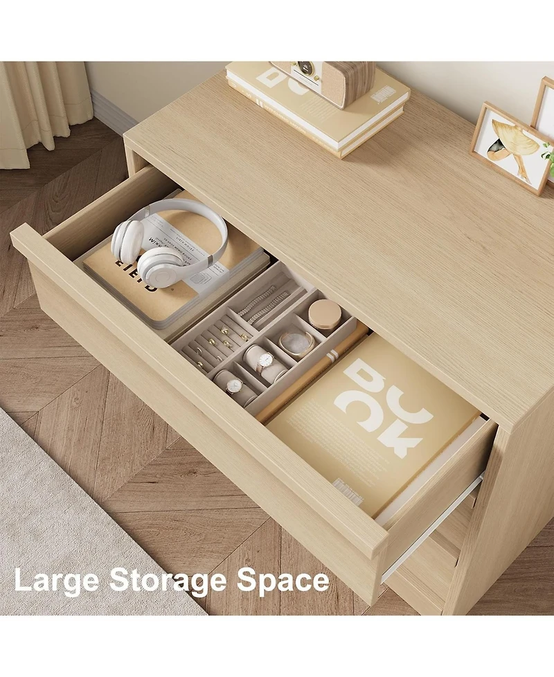 gaomon 3 Drawer Dresser for Bedroom, Nightstand Chest of Drawers with Large Storage, Small Modern Organizer Bedside Table Living Room
