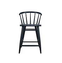 Jofran Fitz Traditional Solid Wood Curved Back Spindle Counter Stool