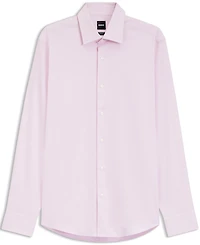Boss by Hugo Men's Easy-Iron Stretch-Cotton Dobby Regular-Fit Dress Shirt