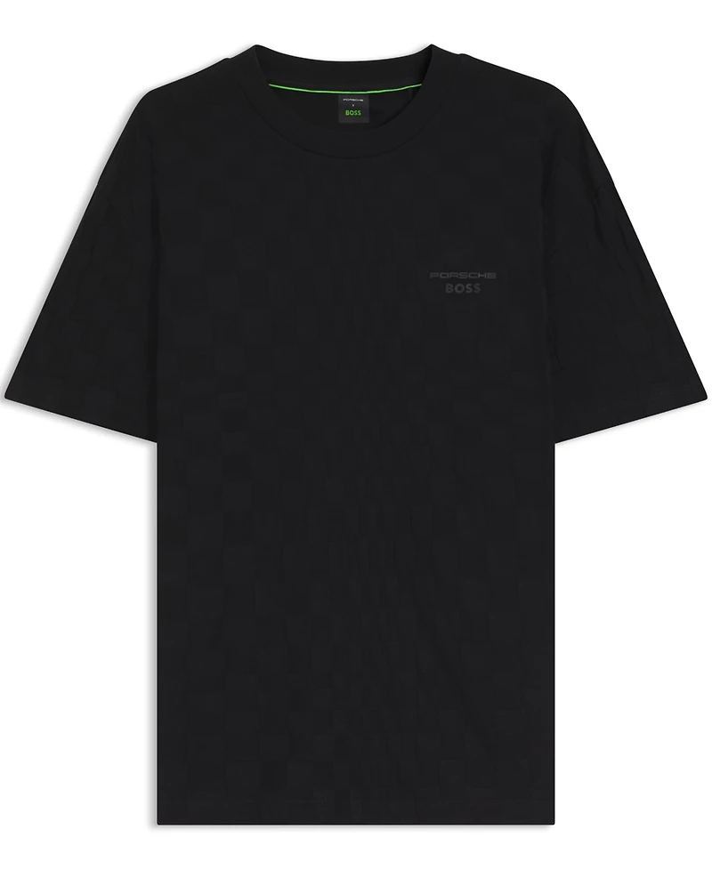 Boss by Hugo x Porsche Men's Cotton Jacquard Relaxed-Fit T-Shirt
