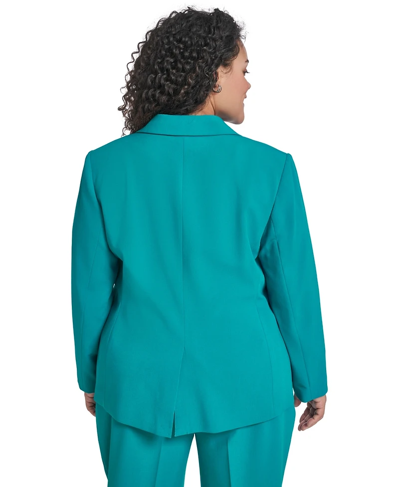 Calvin Klein Plus Collarless Open Front Jacket