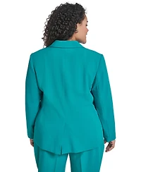 Calvin Klein Plus Collarless Open Front Jacket