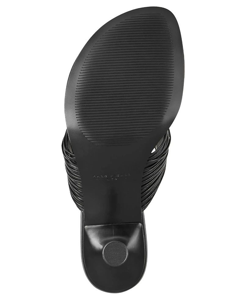 Marc Fisher Ltd Women's Pamilla Leather Kitten Heel Sandals