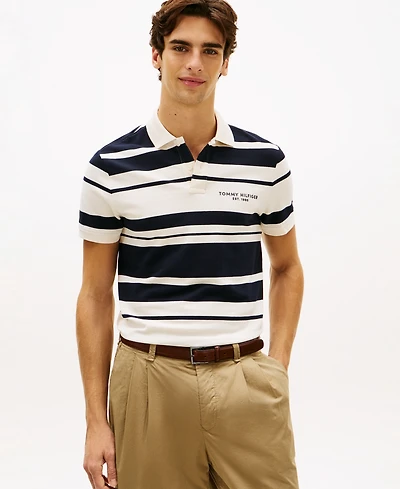 Tommy Hilfiger Men's Short-Sleeve Pique Badge Polo Shirt