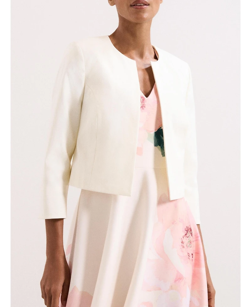 Phase Eight Women's Tailored Cropped Round Neck Jacket