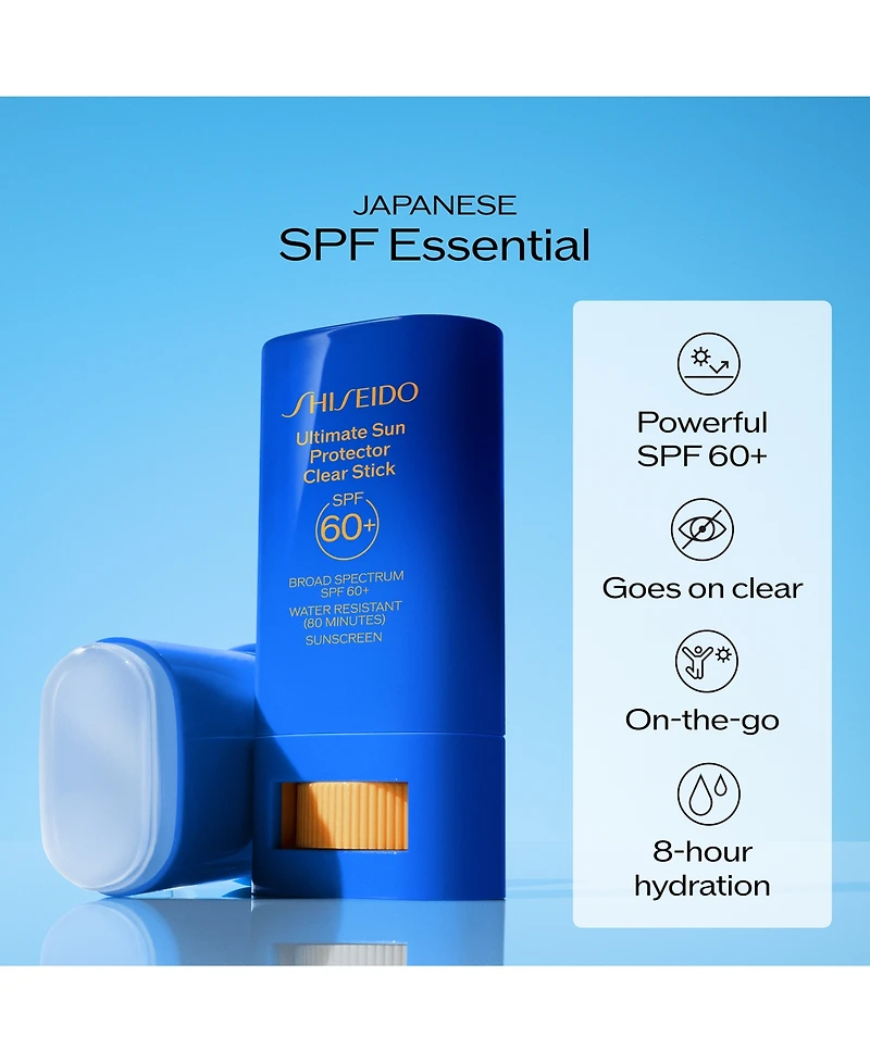 Shiseido Ultimate Sun Protector Clear Stick Spf 60+, 2.1 oz.