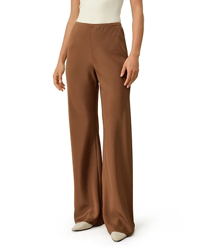 Lilysilk Women's Bias Cut Straight Leg Silk Pants