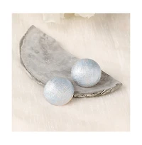 Sohi Women's Ribbed Stud Earrings