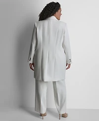 Dkny Plus Notch Collar Buttoned Jacket