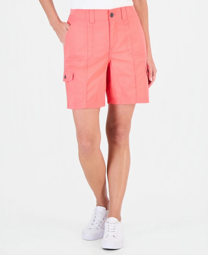 Style & Co Women's Mid-Rise Comfort-Waist Cargo Shorts, Macy's Exclusive