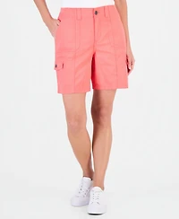 Style & Co Women's Mid-Rise Comfort-Waist Cargo Shorts, Macy's Exclusive