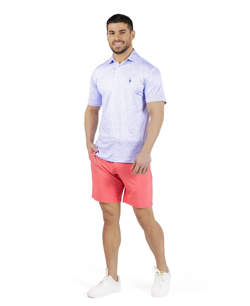 TailorByrd Men's Abstract Maze Printed Performance Polo