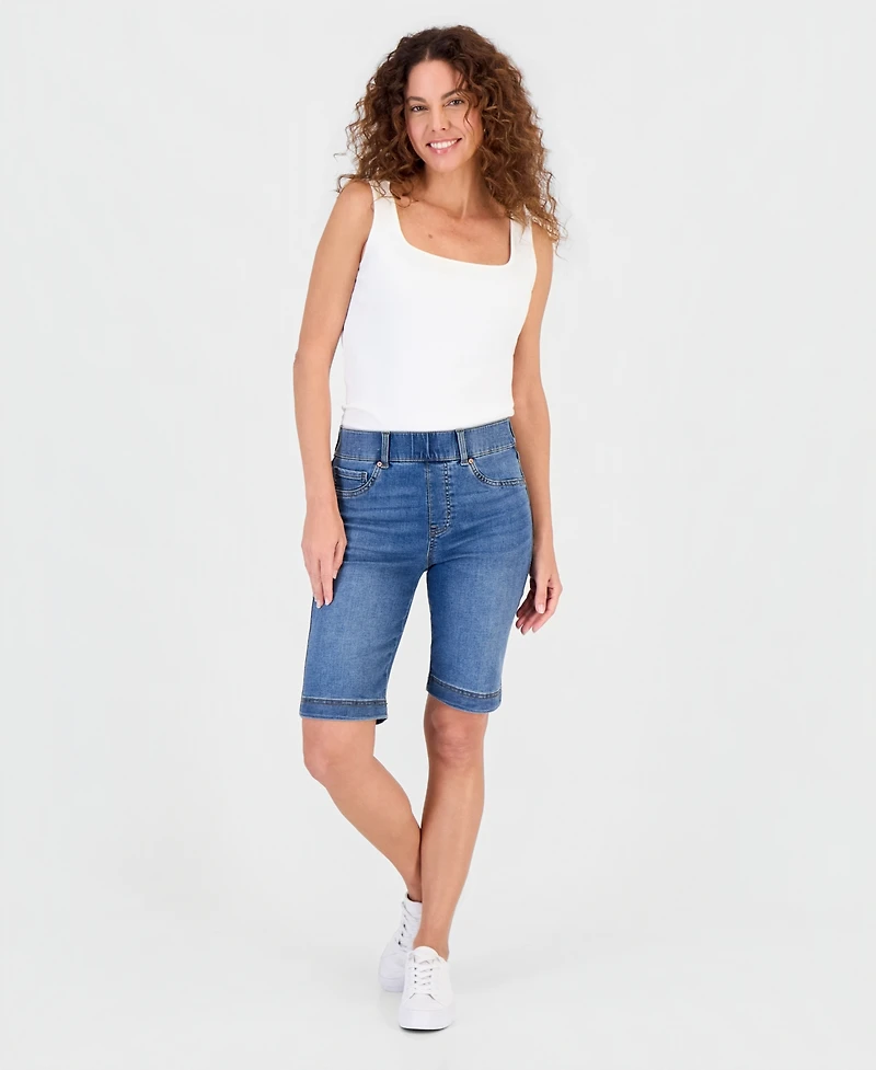 Style & Co Petite High Rise Shaping Bermuda Shorts, Macy's Exclusive
