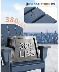 gaomon Modern Hdpe Plastic Adirondack Chair Set of 4