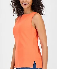 Style & Co Women's Cotton Boat-Neck Sleeveless Top, Created for Macy's