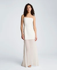 Kenneth Cole Women's Combo Pleated Midi Dress