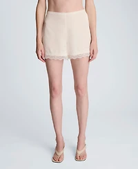 Kenneth Cole Women's Mid-Rise Lace Pull-On Shorts