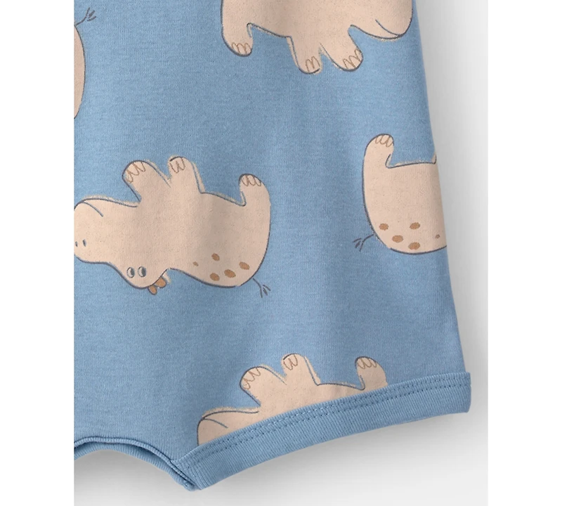 Carter's Baby Boys' Blue Hippo Snap-Up Romper