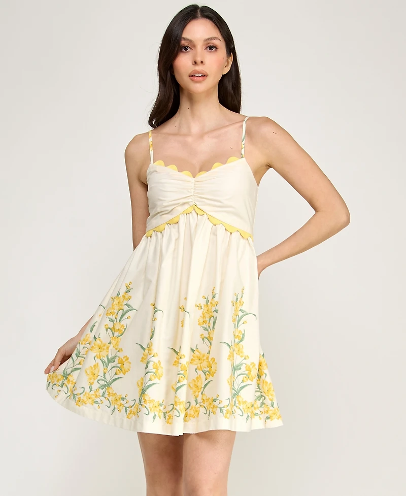 Row A Juniors' Sleeveless Fit and Flare Dress
