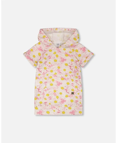 Deux par Toddler Girls French Terry Hooded Dress Printed Daisies