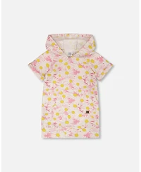 Deux par Toddler Girls French Terry Hooded Dress Printed Daisies