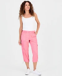 Style & Co Women's Mid-Rise Cargo Capri Pants, Exclusively at Macy's