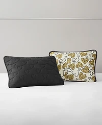 Juicy Couture Cheetah Doodle Hearts Reversible 3-Pc. Quilt Set