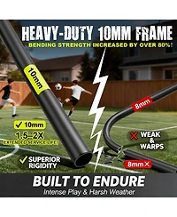 Joyaire Pro-Grade 4x3ft Pop-Up Soccer Goal for Kids – Durable 5-Layer Tear-Resistant Net & 10mm Poles, Portable Training Set with 4 Ball