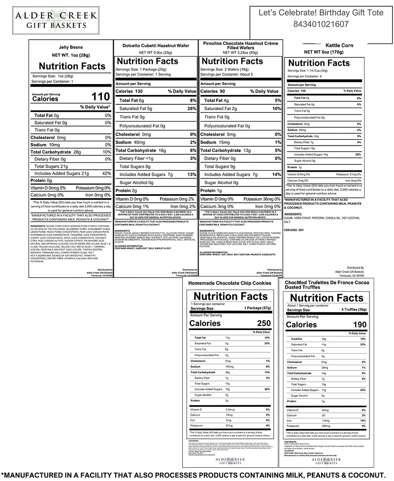Alder Creek Gift Baskets Lets Celebrate Birthday Gift Tote, 8-Pc.