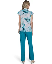 Calvin Klein Petite Collared Woven Top