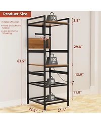 Streamdale Furniture 3D Printer Stand with Filament Storage & Power Panel, Metal Frame Workstation