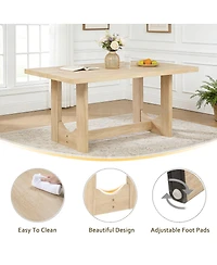 Streamdale Furniture 6-Piece Dining Table Set with Bench Upholstered Chairs