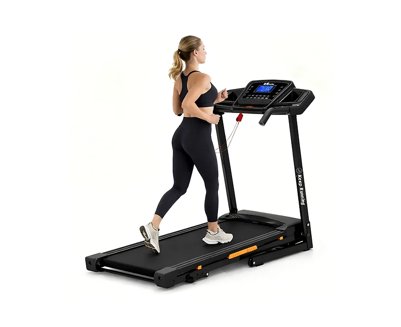 Redliro 3-Level Incline Folding Treadmill for Home, Running Machine with Bluetooth Speakers, Compact Treadmill with 330lbs Capacity
