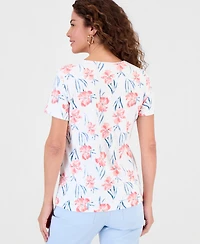Style & Co Petite Short-Sleeve Top, Macy's Exclusive