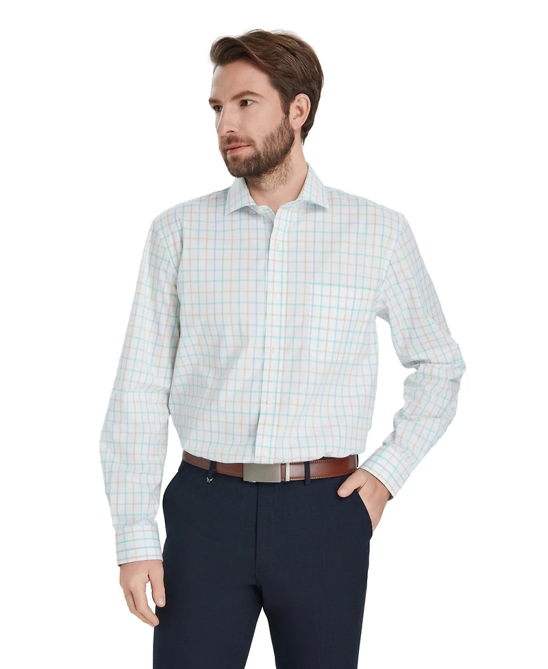 Club Room Men's Windowpane Plaid Shirt, Macy's Exclusive