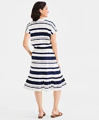 Style & Co Women's Knit Short-Sleeve Midi Dress, Macy's Exclusive