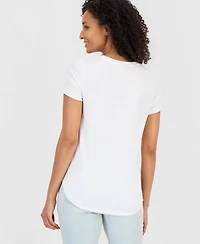 Style & Co Women's Americana Graphic Short-Sleeve Crewneck T-Shirt, Macy's Exclusive