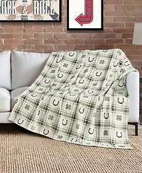 Lucky Brand Clovers Plush Throw, 50" x 70"