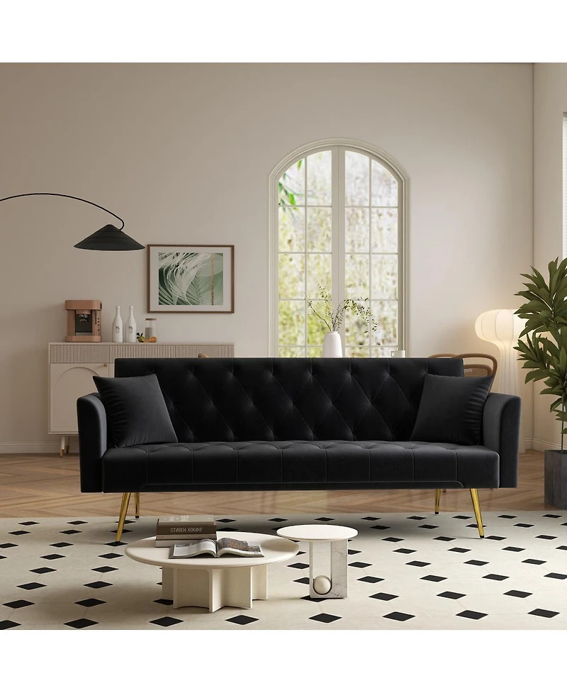 Streamdale Furniture Modern 72" Foldable Sleeper Sofa