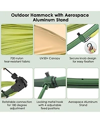 Streamdale Furniture Portable Outdoor Hammock with Stand, Sunshade & Bag