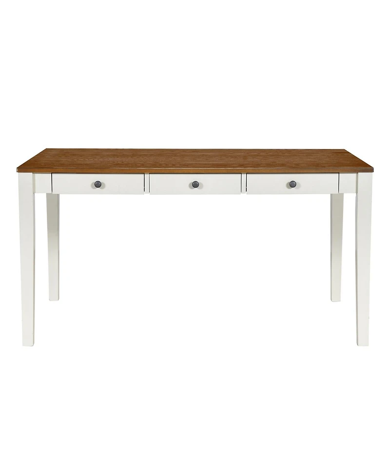 Streamdale Furniture Mid-Century 6-Piece Wood Dining Set with Drawer, Chairs & Bench