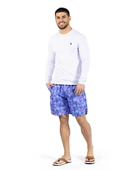 TailorByrd Men's Brushstroke Printed Swim Shorts