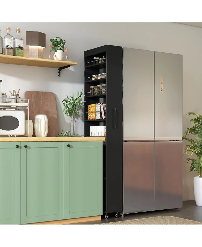 Streamdale Furniture 7 Tier Multi-functional Pull-Out Storage Shelf for Kitchen, Living Room & Narrow Spaces