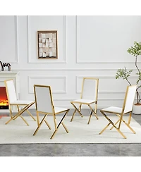 Streamdale Furniture 4-pack metal dining chairs: ergonomic, simple, luxurious