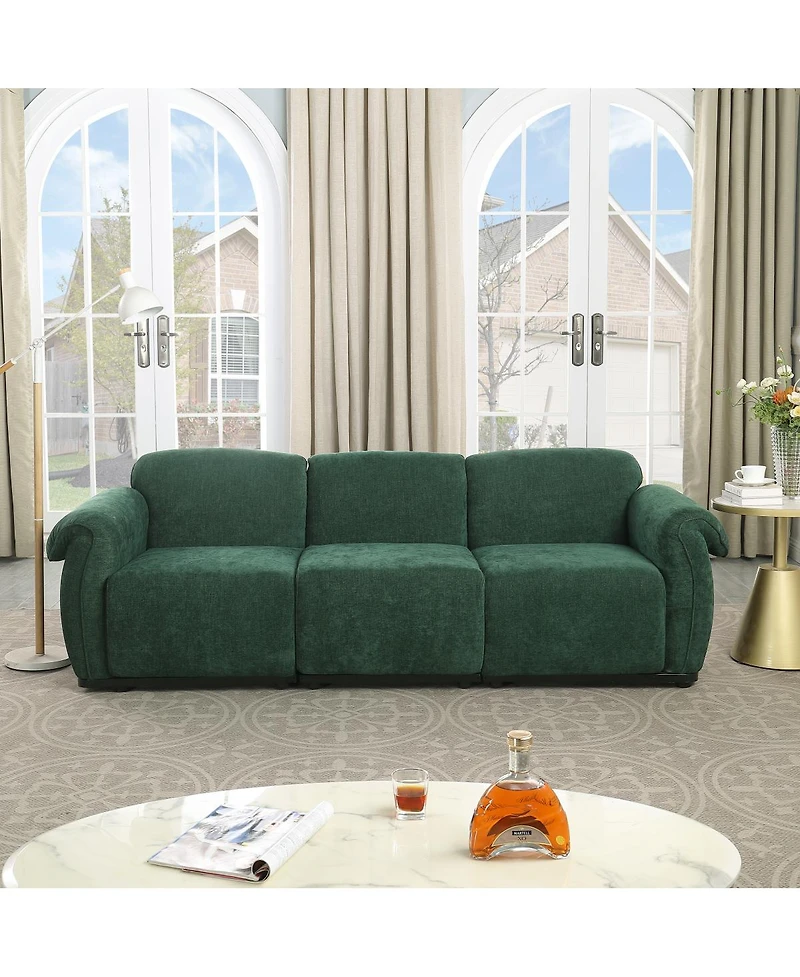 Streamdale Furniture Modular Chenille Sofa with Iron Frame