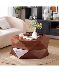 Streamdale Furniture Retro Polygon Flip Top Coffee Table